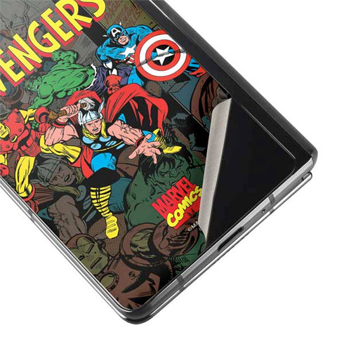 Marvel Classic Comics Avengers Assemble Galaxy Z Fold2 5G Skin