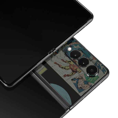 Marvel Classic Comics Avengers Assemble Galaxy Z Fold3 5G Skin