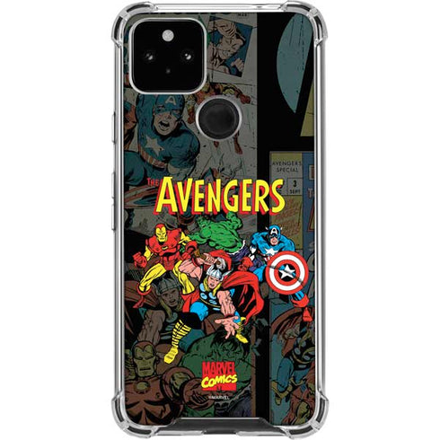 Marvel Classic Comics Avengers Assemble Google Pixel 4a 5G Clear Case