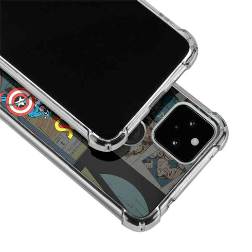 Marvel Classic Comics Avengers Assemble Google Pixel 5a 5G Clear Case