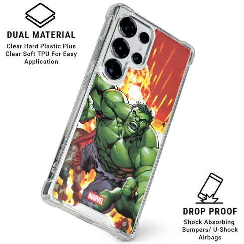 Marvel Avengers Assemble Hulk Galaxy S26 Ultra Clear Case