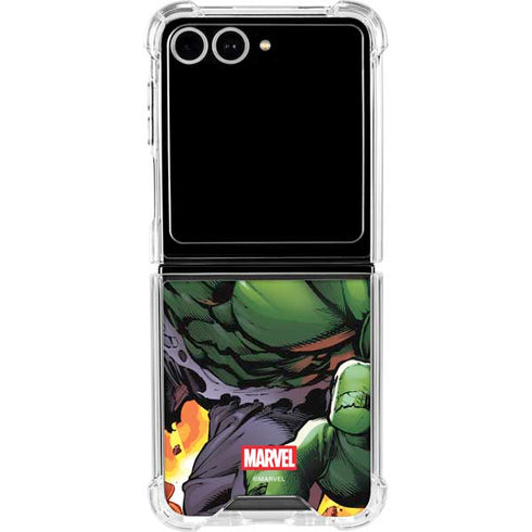 Marvel Avengers Assemble Hulk Galaxy Z Flip7 Clear Case