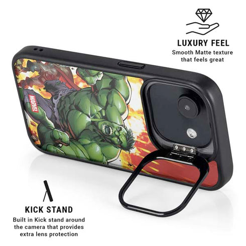 Marvel Avengers Assemble Hulk iPhone 16e Kickstand Case