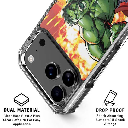 Marvel Avengers Assemble Hulk iPhone 18 Pro Clear Case