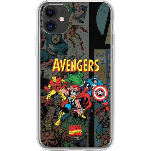 Marvel Classic Comics Avengers Assemble iPhone 11 Clear Case