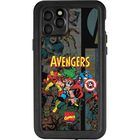Marvel Classic Comics Avengers Assemble iPhone 11 Pro Waterproof Case