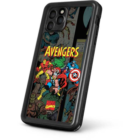 Marvel Classic Comics Avengers Assemble iPhone 11 Pro Waterproof Case