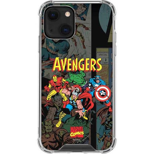 Marvel Classic Comics Avengers Assemble iPhone 13 Mini Clear Case