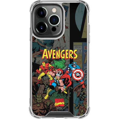 Marvel Classic Comics Avengers Assemble iPhone 13 Pro Clear Case