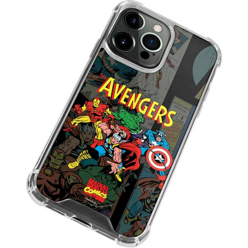 Marvel Classic Comics Avengers Assemble iPhone 13 Pro Clear Case