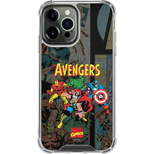 Marvel Classic Comics Avengers Assemble iPhone 13 Pro Max Clear Case
