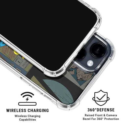 Marvel Classic Comics Avengers Assemble iPhone 14 Plus Clear Case