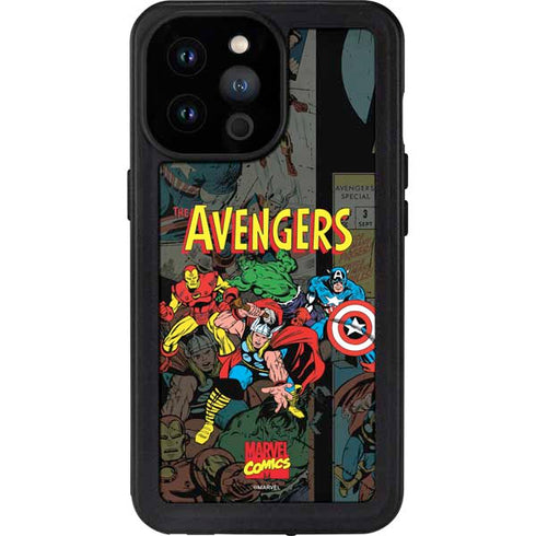 Marvel Classic Comics Avengers Assemble iPhone 14 Pro Max Waterproof Case