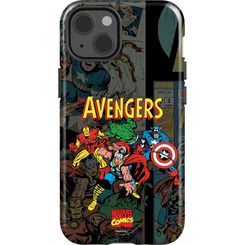Marvel Classic Comics Avengers Assemble iPhone 15 Plus Impact Case