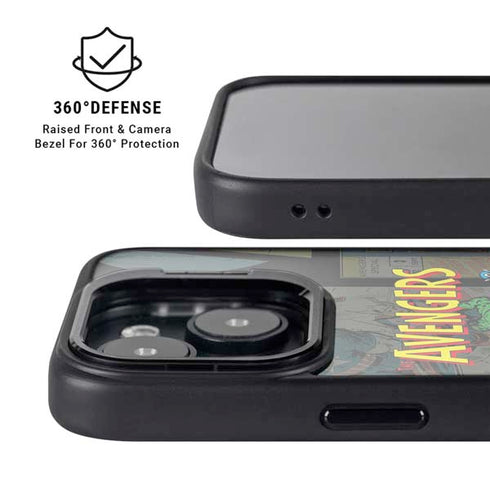 Marvel Classic Comics Avengers Assemble iPhone 15 Plus Kickstand Case