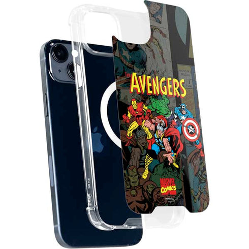 Marvel Classic Comics Avengers Assemble iPhone 15 Plus MagSafe Case