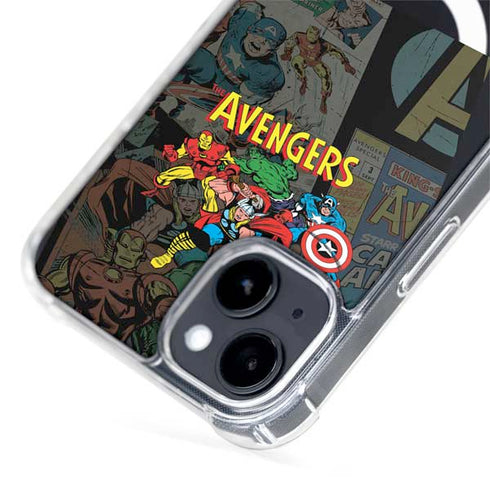 Marvel Classic Comics Avengers Assemble iPhone 15 Plus MagSafe Case