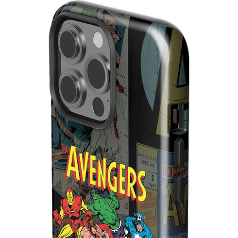 Marvel Classic Comics Avengers Assemble iPhone 15 Pro Impact Case