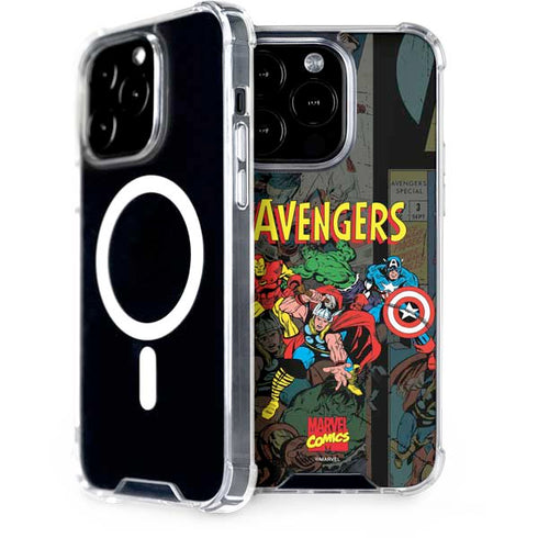 Marvel Classic Comics Avengers Assemble iPhone 15 Pro MagSafe Case