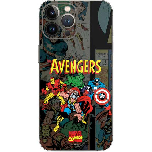 Marvel Classic Comics Avengers Assemble iPhone 15 Pro Max Skin