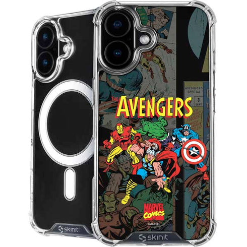 Marvel Classic Comics Avengers Assemble iPhone 16 MagSafe Case