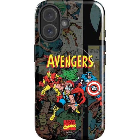 Marvel Classic Comics Avengers Assemble iPhone 16 Magsafe Impact Case
