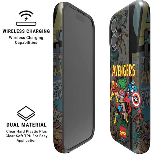 Marvel Classic Comics Avengers Assemble iPhone 16 Magsafe Impact Case