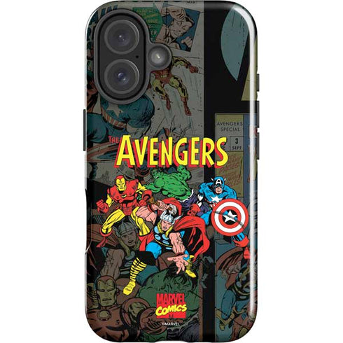 Marvel Classic Comics Avengers Assemble iPhone 16 Plus Impact Case