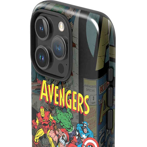 Marvel Classic Comics Avengers Assemble iPhone 16 Pro Impact Case