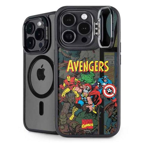 Marvel Classic Comics Avengers Assemble iPhone 16 Pro Kickstand Case