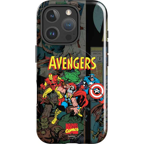 Marvel Classic Comics Avengers Assemble iPhone 16 Pro Magsafe Impact Case