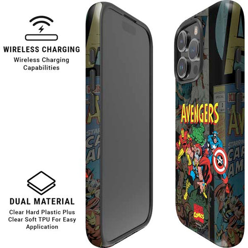 Marvel Classic Comics Avengers Assemble iPhone 16 Pro Magsafe Impact Case