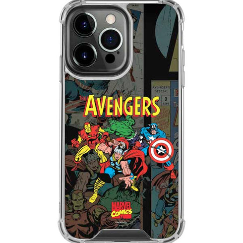 Marvel Classic Comics Avengers Assemble iPhone 16 Pro Max Clear Case