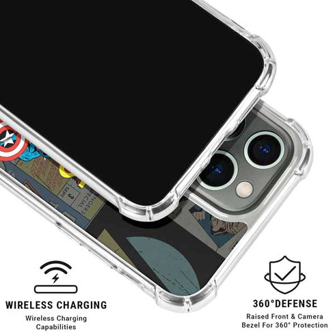 Marvel Classic Comics Avengers Assemble iPhone 16 Pro Max Clear Case