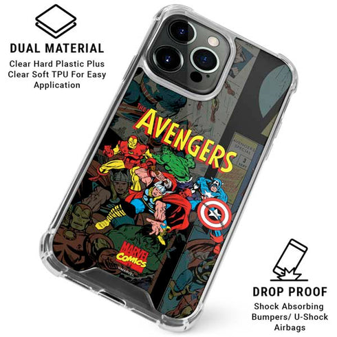 Marvel Classic Comics Avengers Assemble iPhone 16 Pro Max Clear Case