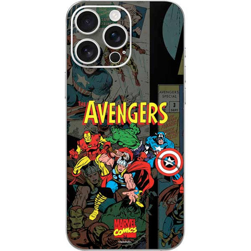 Marvel Classic Comics Avengers Assemble iPhone 16 Pro Max Skin