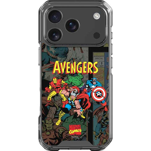 Marvel Classic Comics Avengers Assemble iPhone 18 Pro Clear Case