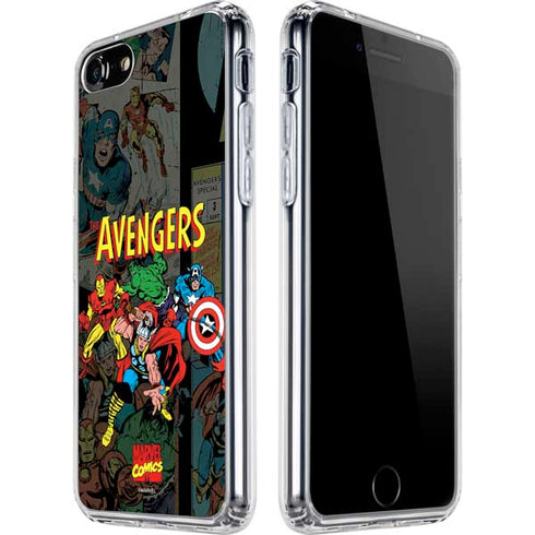 Marvel Classic Comics Avengers Assemble iPhone SE (2nd & 3rd Gen) Clear Case