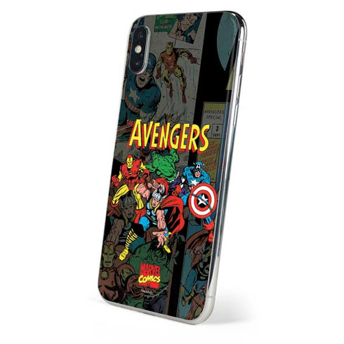 Marvel Classic Comics Avengers Assemble iPhone X Skin