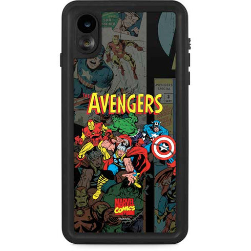 Marvel Classic Comics Avengers Assemble iPhone XR Waterproof Case