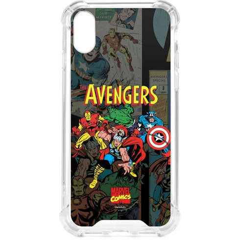 Marvel Classic Comics Avengers Assemble iPhone XS Clear Case