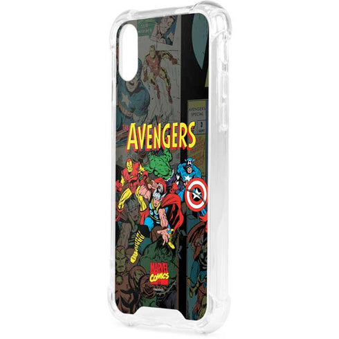 Marvel Classic Comics Avengers Assemble iPhone XS Clear Case