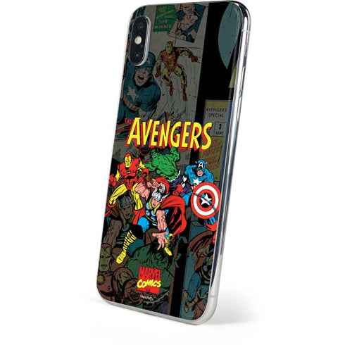 Marvel Classic Comics Avengers Assemble iPhone XS Skin