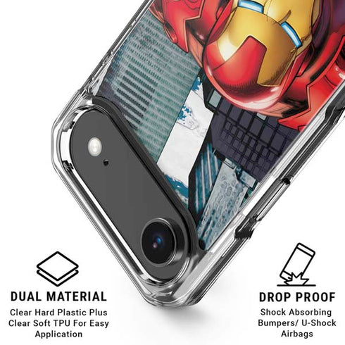 Marvel Avengers Assemble Iron Man iPhone 17 Air Clear Case