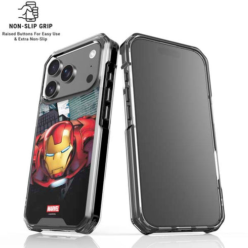 Marvel Avengers Assemble Iron Man iPhone 17 Pro Max Clear Case