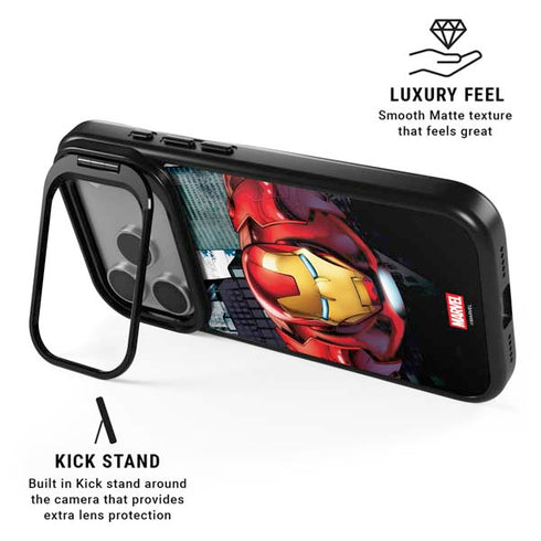 Marvel Avengers Assemble Iron Man iPhone 17 Pro Max Kickstand Case
