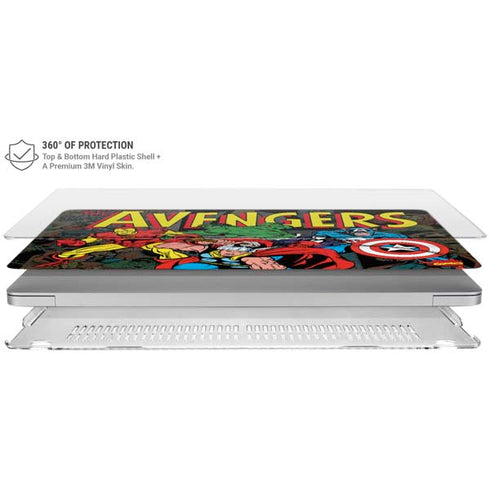 Marvel Classic Comics Avengers Assemble MacBook Air 15in (2023-2025) Case plus Skin