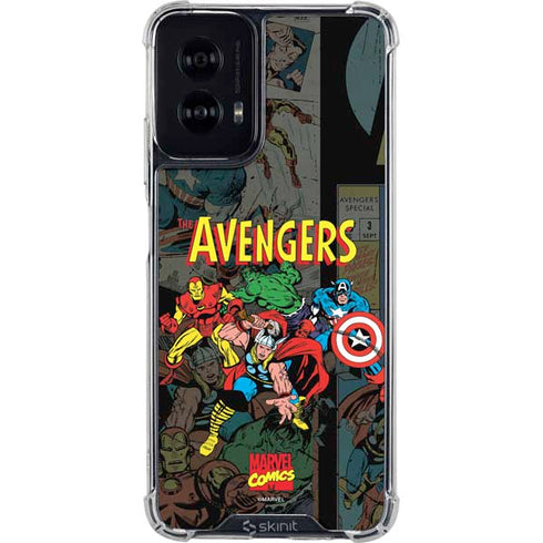 Marvel Classic Comics Avengers Assemble Moto G Power 5G (2024) Clear Case