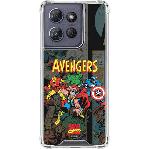 Marvel Classic Comics Avengers Assemble Moto G Power 5G (2025) Clear Case