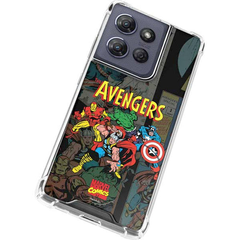 Marvel Classic Comics Avengers Assemble Moto G Power 5G (2025) Clear Case